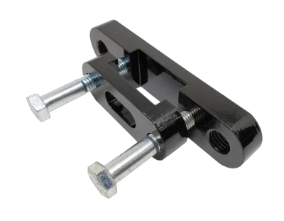 Panhard Bar Bracket, Frame Mount, Clamp-On, Straight, Aluminum, Black Anodized, 2 in Square Tubing, 3 Hole Mount, Each - PPM0510-S