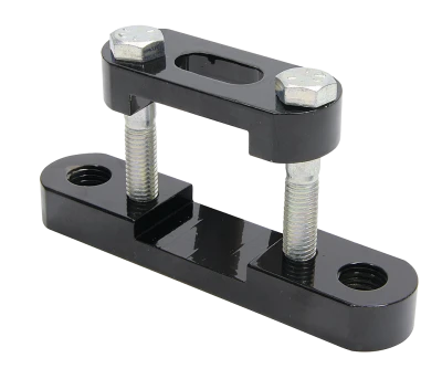 Panhard Bar Bracket, Frame Mount, Clamp-On, Straight, Aluminum, Black Anodized, 2 in Square Tubing, 3 Hole Mount, Each - PPM0510-S