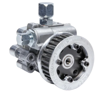 Power Steering Pump, 3 gpm, 1700 psi, 33t HTD Pulley, 1/4 in Fuel Drive, Aluminum, Natural, Each - SWE305-85840