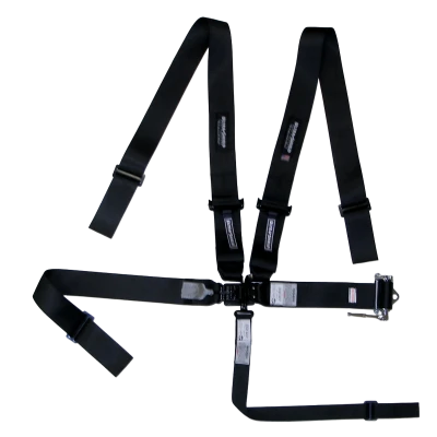 Harness, 5 Point, Ratcheting, SFI 16.1, Pull Down Adjust, Bolt-On / Wrap Around, Individual Harness, Black, Kit - USD-HB22051L
