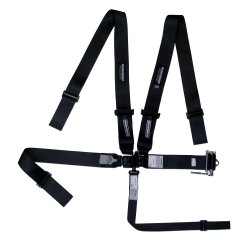 Harness, 5 Point, Ratcheting, SFI 16.1, Pull Down Adjust, Bolt-On / Wrap Around, Individual Harness, Black, Kit