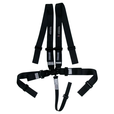 Harness, Sprint Car, 5 Point, 2 in Latch and Link, SFI 16.1, 3 in Pull Down Adjust, Wrap Around, Individual Harness, Black, Kit - USD-HB22031