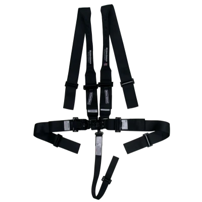 Harness, Sprint Car, 5 Point, 2 in Latch and Link, SFI 16.1, 3 in Pull Down Adjust, Wrap Around, Individual Harness, HANS Ready, Black, Kit - USD-HB22031H