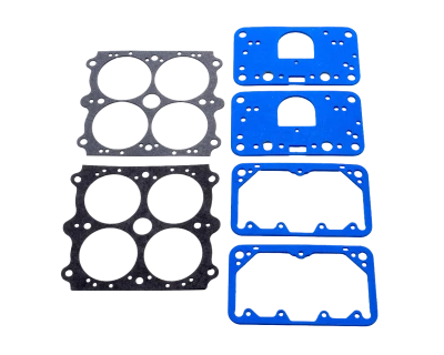Willy's Carburetor Gaskets, 0.031in. Thick, Composite, Includes Gaskets for The Base, Float Bowl, and Metering Block, Fits Willys Carb 4-Barrel Carburetor, Kit. - WLYKIT-GASKET4
