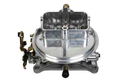Willy's Carburetor, Circle Track, 2-Barrel, 500 CFM, Holley Flange, No Choke, Single Inlet, Aluminum, Tumble Polished, Each. - WLY44120A