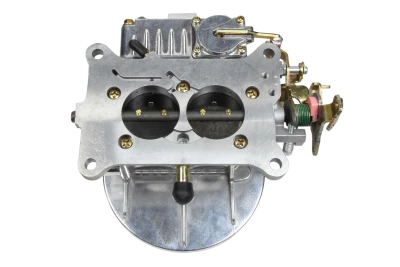 Willy's Carburetor, Circle Track, 2-Barrel, 500 CFM, Holley Flange, No Choke, Single Inlet, Aluminum, Tumble Polished, Each. - WLY44120A
