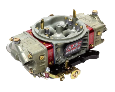 Willy's Carburetor, GM604 Power Kit, 4-Barrel, 750 CFM, Square Bore, No Choke, Mechanical Secondary, Dual Inlet, Includes Fasteners, Gaskets, Spacer, and Spark Plugs, Aluminum, Gold Chrome and Red Anodized, GM 604 Crate Engine, Kit. - WLY604CRATE