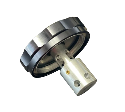 Willy's Fuel Cell Filler Cap, Screw-On, Raised Cell Mount, 3-1/4in. OD, Vented, Roll Over Valve, Aluminum, Natural, Each. - WLY4003-CVF