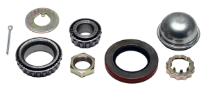 Bearing / Seal Kit, Inner and Outer Bearings, Seal, Locknut, GM Metric Rotor, Kit.