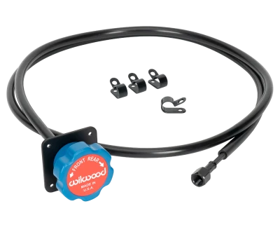 Brake Bias Adjuster, Remote, Panel Mount, Bolt-On, 3/8-24 in Thread, 5 ft Cable / Housing, Panel Mount, Knob Adjuster, Kit - WIL340-4990