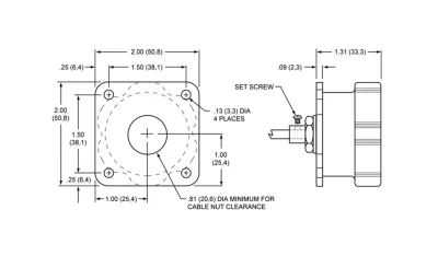 Brake Bias Adjuster, Remote, Panel Mount, Bolt-On, 3/8-24 in Thread, 5 ft Cable / Housing, Panel Mount, Knob Adjuster, Kit - WIL340-4990