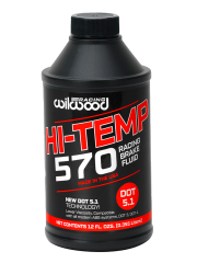 Brake Fluid, 570 Hi-Temp Racing, DOT 3, 12 oz Bottle, Each.