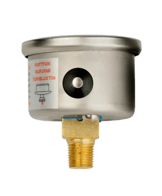 Fuel Pressure Gauge, 0-15 psi, Mechanical, Analog, Full Sweep, 1-1/2 in Diameter, 1/8 in NPT Port, White Face, Each - AFS15632