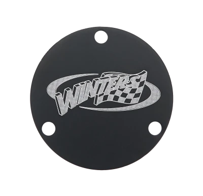 5 on 5 Drive Flange Dust Cover, 3-Bolt, Aluminum, Black Anodized, Each. - WIN1726
