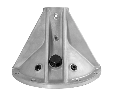 Side Bell, Closed Axle, Passenger Side, 8 Rib, Inspection Plug, Aluminum, Natural Finish, Winters 10in. Quick Change, Each. - WIN12083