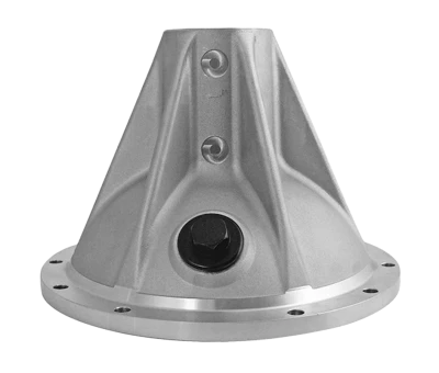 Side Bell, Closed Axle, Passenger Side, 6 Rib, Includes Inspection Plug, Aluminum, Natural Finish, Winters 10in. Quick Change, Each. - QCW1663-01B