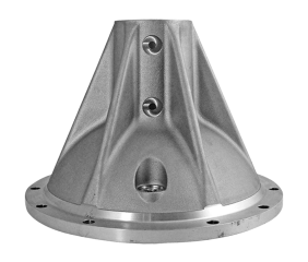 Side Bell, Closed Axle, Driver Side, 6 Rib, Aluminum, Natural, Winters 10in. Quick Change, Each.