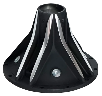 Side Bell, Closed Axle, Driver Side, 8 Rib, Aluminum, Black, Winters 10in. Quick Change, Each. - WIN12080M-8208B