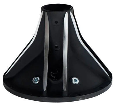 Side Bell, Closed Axle, Passenger Side, 8 Rib, Inspection Plug, Aluminum, Black, Winters 10in. Quick Change, Each. - WIN12083M-8208B