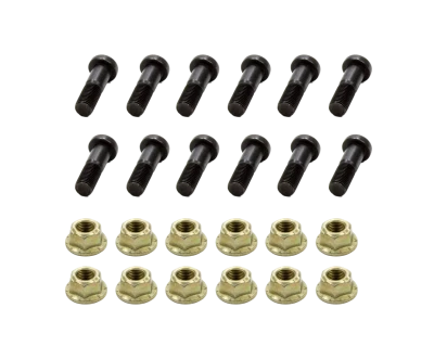Quick Change Ring Gear Bolt Kit, 3/8-24in. Thread, Slotted Head, Nuts Included, Steel, Black Oxide / Cadmium, For Non-Threaded Ring Gear, Kit. - WIN7165
