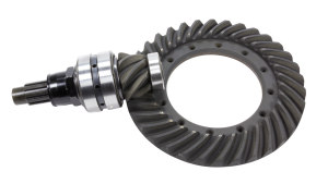 Ring and Pinion, 4.86 Ratio, 10 Spline, Includes Bearings, Aluminum Posi Lock Nut, and Pinion Pilot Bearing, 8620 Mild Steel, Quick Change, Kit.