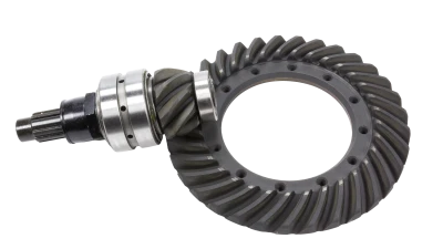 Ring and Pinion, 4.11 Ratio, 10 Spline, Includes Bearings, Aluminum Posi Lock Nut, and Pinion Pilot Bearing, 8620 Mild Steel, Quick Change, Kit. - QC411R&PLoaded