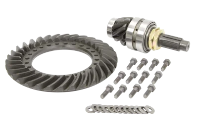Ring and Pinion, 4.11 Ratio, 10 Spline, Includes Bearings, Bolts, Washers, and Posi Lock Nut, Steel, Winters 12 Bolt, 10in. Quick Change, Kit. - QCW5715