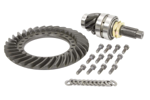 Ring and Pinion, 4.11 Ratio, 10 Spline, Includes Bearings, Bolts, Washers, and Posi Lock Nut, Steel, Winters 12 Bolt, 10in. Quick Change, Kit.