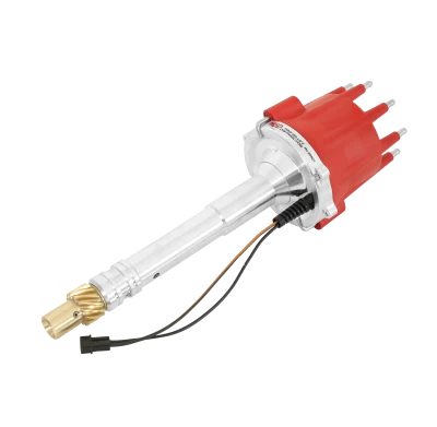 Distributor, Pro-Billet, Magnetic Pickup, Locked Advance, HEI Style Terminal, Slip Collar, Red, Chevy V8, Bronze Gear,Each - MSD85501