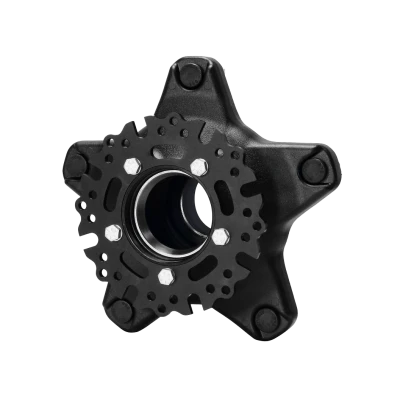 Wheel Hub, Starlite 55XD, Rear, Wide 5, Dynamic Adapter Mount, 1-Ton Races, Aluminum, Black Paint, Each - WIL270-18422C