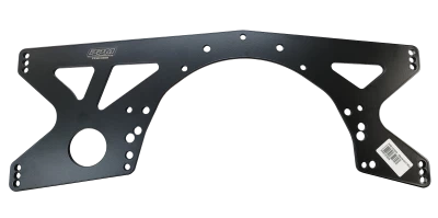 Midplate, Engine, Mastersbilt Smackdown (2005 & Up) Chevy & Ford Bolt Pattern, 1/2in. Adjustments, Black Powdercoated, 1/4in. Aluminum, Each. - PPM1310SN