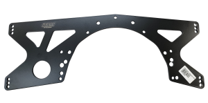 Midplate, Engine, Mastersbilt Smackdown (2005 & Up) Chevy & Ford Bolt Pattern, 1/2in. Adjustments, Black Powdercoated, 1/4in. Aluminum, Each.