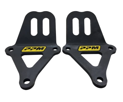 Motor Mount, Bolt-On, Standard & 1 in Offset, Steel, Black Powder Coat, SBC, Pair - PPM1354
