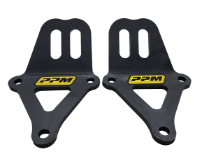Motor Mount, Bolt-On, Standard & 1 in Offset, Steel, Black Powder Coat, SBC, Pair