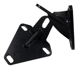 Motor Mount, SBC, 1/4 in Steel, Black Powdercoated, Right/Left, Front, Lonhorn Twisted, KIT