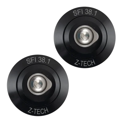 Zamp Helmet Anchor, Post Style, M6, Aluminum, Black Anodized, Pair. - ZAM-NZHC008A