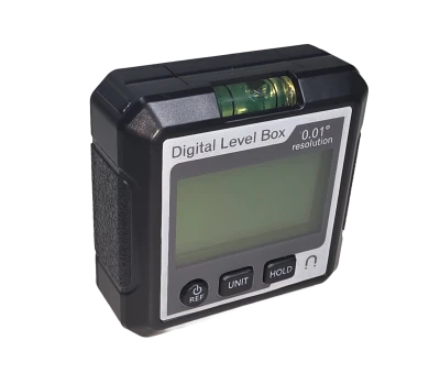 Digital Level Angle Gauge Meter Electronic Protractor Inclinometer With Magnetic LCD Precision Level Box, 2.25" x 2.25" x 1" - PPMDL-133