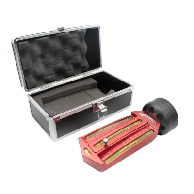 Caster / Camber Gauge, Analog, Magnetic Adapter, Carry Case, Billet Aluminum, Red Anodized - LON52-78272