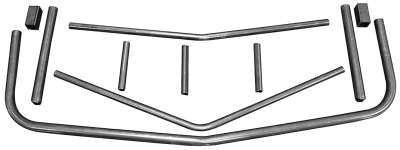 Bumper, Mini Stock, Unwelded, Front, 1-3/4 in OD, 0.095 in Wall, Steel, Natural, Ford Mustang 1993, Each - PPMMSBumperF