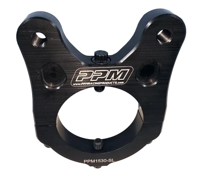Brake Caliper Bracket, Rear, Clamp / Bolt-On, 3 in Axle Tube, Billet Aluminum, Black Anodized, 3.50 in, Wilwood NDL Caliper, Kit - PPM1530-SL
