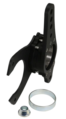 Brake Caliper Bracket, Rear, Driver / Passenger Side, Floater, 2.5 in. Wide, 3.5 in OD Axle Tube, Steel, Black Powder Coat, GM Metric Caliper, Kit. - BSB7088