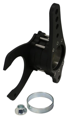 Brake Caliper Bracket, Rear, Driver / Passenger Side, Floater, 3.5 in. Wide, 3.5 in OD Axle Tube, Steel, Black Powder Coat, GM Metric Caliper, Kit. - BSB7090