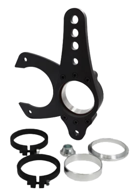 Brake Caliper Bracket, Rear, Driver / Passenger Side, Floater, 3 in OD Axle Tube, Steel, Black Powder Coat, GM Metric Caliper, Kit. - BSB7070