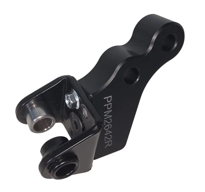 Shock Mount, Birdcage, 2600 series, Angled, Steel Clevis, 7/16 in holes, Aluminum, Black Anodized, Each - PPM2642R