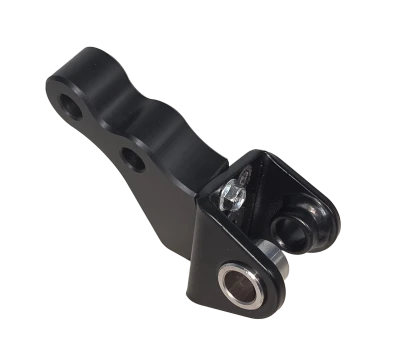 Shock Mount, Birdcage, 2600 series, Angled, Steel Clevis, 7/16 in holes, Aluminum, Black Anodized, Each - PPM2642R