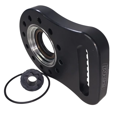 Radius Climber Pinion Mount (single sided,includes-seal, oring, bung & threaded bung), Aluminum, Black Anodized - PPM0435