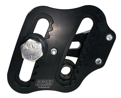 Panhard Mount, Climber, Double Radius, 2 in x 2 in, Center & Outside Mount, Aluminum, Black, Each - PPM0565-AR