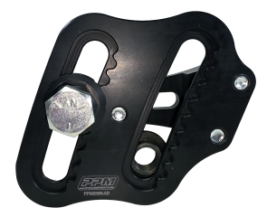 Panhard Mount, Climber, Double Radius, 2 in x 2 in, Center & Outside Mount, Aluminum, Black, Each