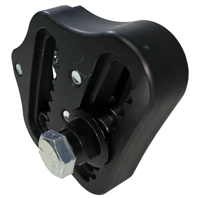 Panhard Mount, Climber, 2 in x 2 in,Double Radius, Center & Inside Mount, Aluminum, Black Anodized, Kit - PPM0560-AR