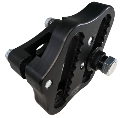 Panhard Mount, Climber, 2 in x 2 in,Double Radius, Center & Inside Mount, Aluminum, Black Anodized, Kit - PPM0560-AR